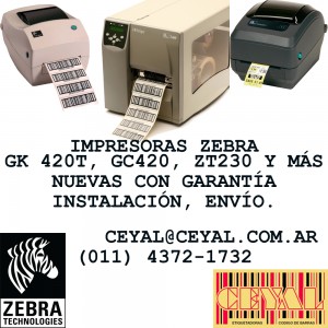 IMPRESORA DE ESCRITO ZEBRA