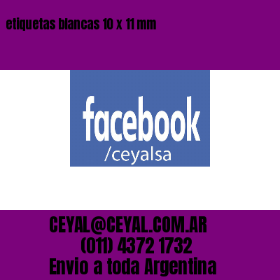 etiquetas blancas 10 x 11 mm