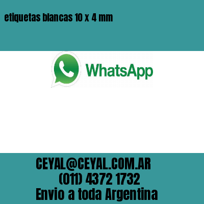 etiquetas blancas 10 x 4 mm