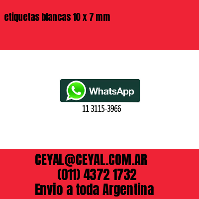 etiquetas blancas 10 x 7 mm
