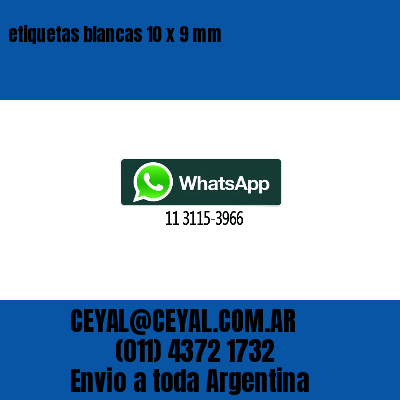etiquetas blancas 10 x 9 mm