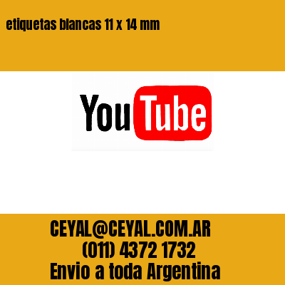 etiquetas blancas 11 x 14 mm