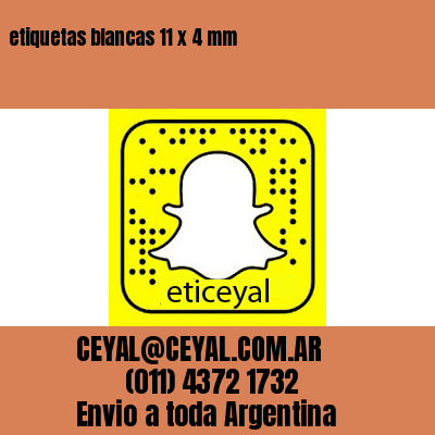etiquetas blancas 11 x 4 mm