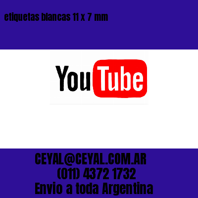 etiquetas blancas 11 x 7 mm