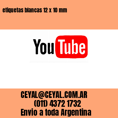 etiquetas blancas 12 x 10 mm
