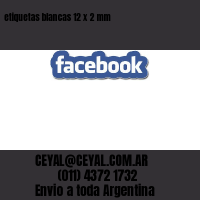 etiquetas blancas 12 x 2 mm