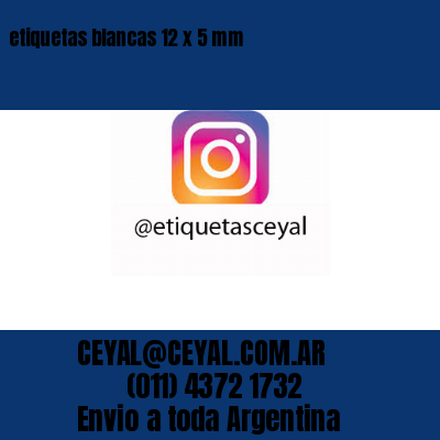 etiquetas blancas 12 x 5 mm