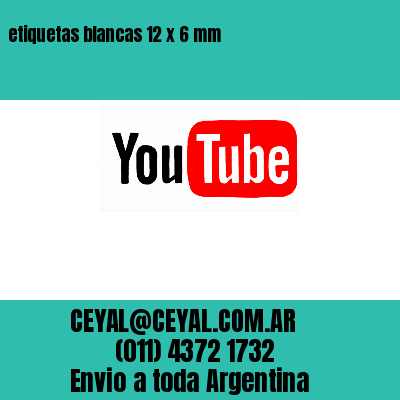etiquetas blancas 12 x 6 mm