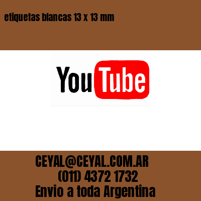 etiquetas blancas 13 x 13 mm
