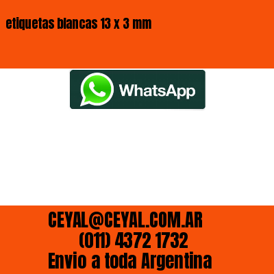 etiquetas blancas 13 x 3 mm