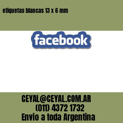 etiquetas blancas 13 x 6 mm