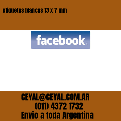 etiquetas blancas 13 x 7 mm