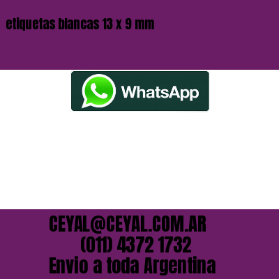 etiquetas blancas 13 x 9 mm
