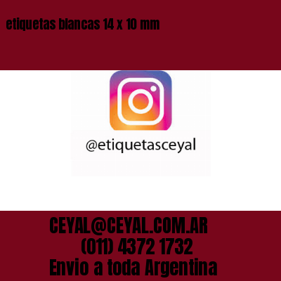 etiquetas blancas 14 x 10 mm