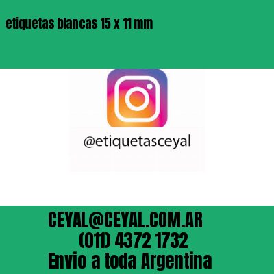 etiquetas blancas 15 x 11 mm