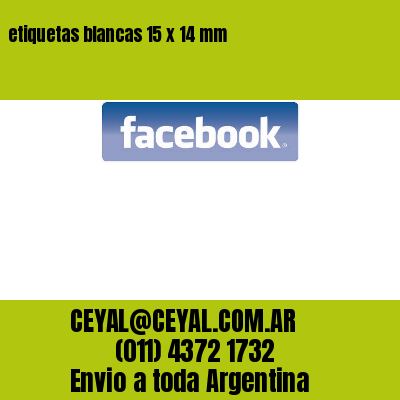 etiquetas blancas 15 x 14 mm