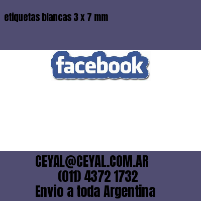 etiquetas blancas 3 x 7 mm