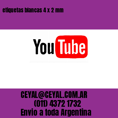 etiquetas blancas 4 x 2 mm