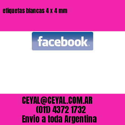 etiquetas blancas 4 x 4 mm