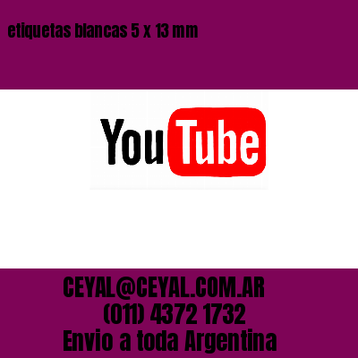 etiquetas blancas 5 x 13 mm