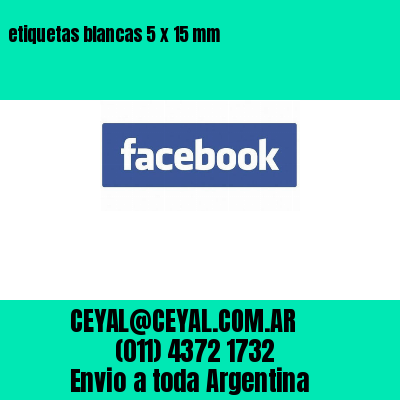 etiquetas blancas 5 x 15 mm