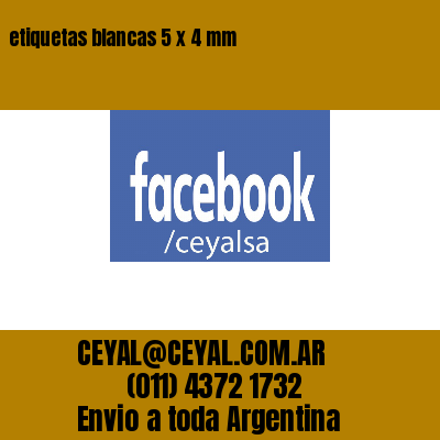 etiquetas blancas 5 x 4 mm