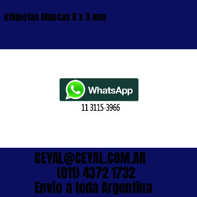 etiquetas blancas 6 x 9 mm