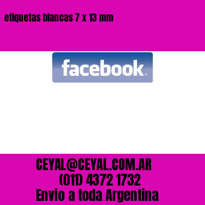 etiquetas blancas 7 x 13 mm