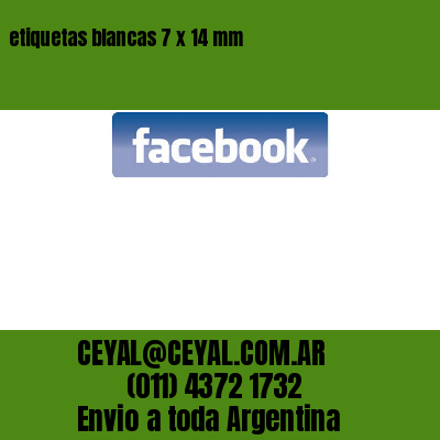 etiquetas blancas 7 x 14 mm