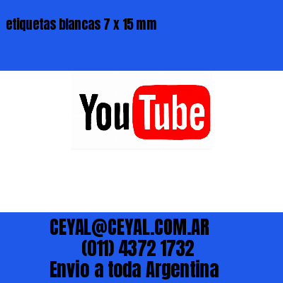 etiquetas blancas 7 x 15 mm
