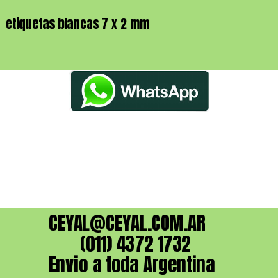 etiquetas blancas 7 x 2 mm