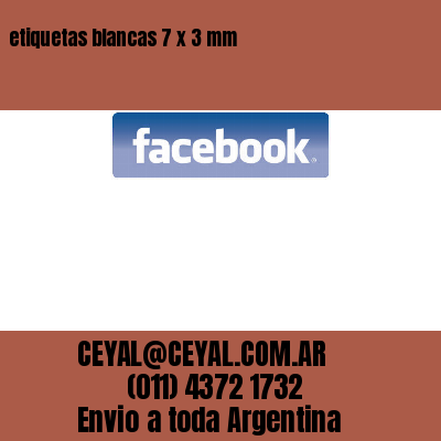 etiquetas blancas 7 x 3 mm