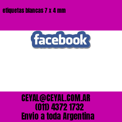 etiquetas blancas 7 x 4 mm