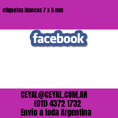etiquetas blancas 7 x 5 mm