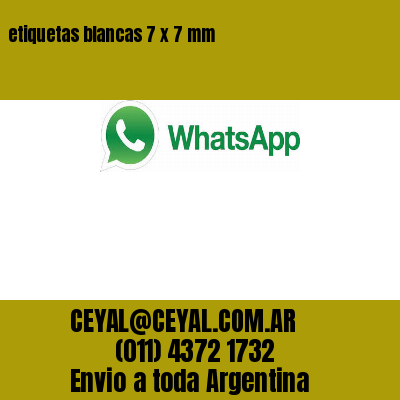 etiquetas blancas 7 x 7 mm