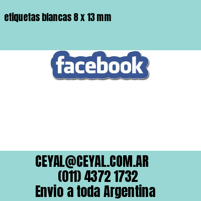 etiquetas blancas 8 x 13 mm