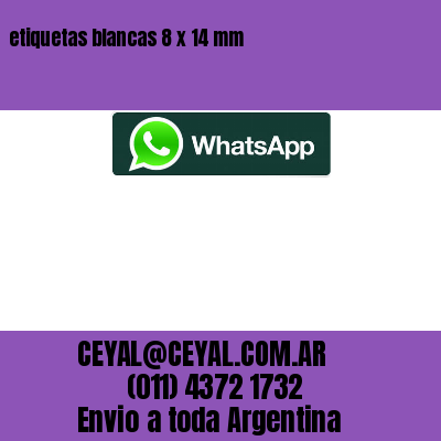 etiquetas blancas 8 x 14 mm