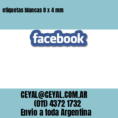 etiquetas blancas 8 x 4 mm