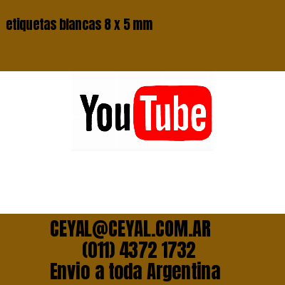 etiquetas blancas 8 x 5 mm