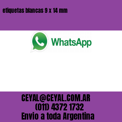 etiquetas blancas 9 x 14 mm