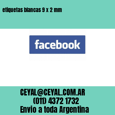 etiquetas blancas 9 x 2 mm
