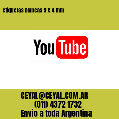 etiquetas blancas 9 x 4 mm