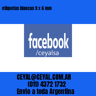 etiquetas blancas 9 x 6 mm