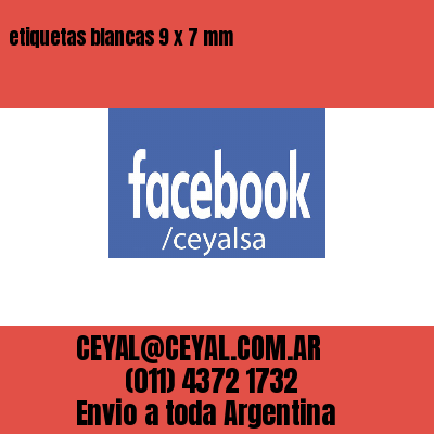 etiquetas blancas 9 x 7 mm