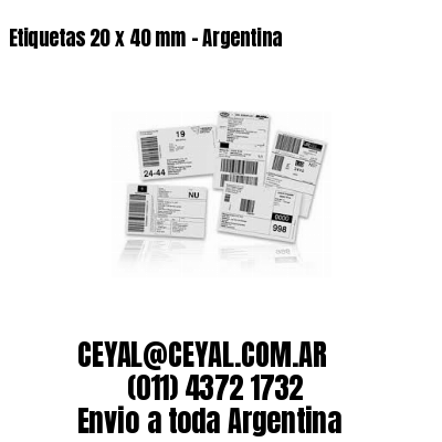 Etiquetas 20 x 40 mm – Argentina