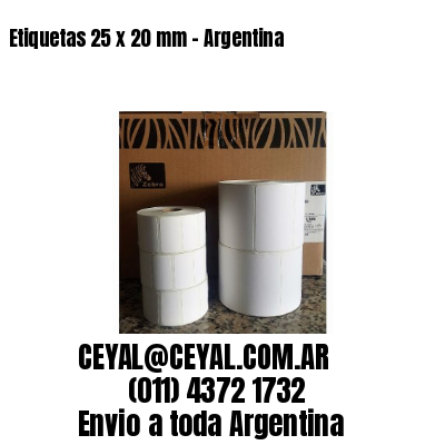 Etiquetas 25 x 20 mm – Argentina