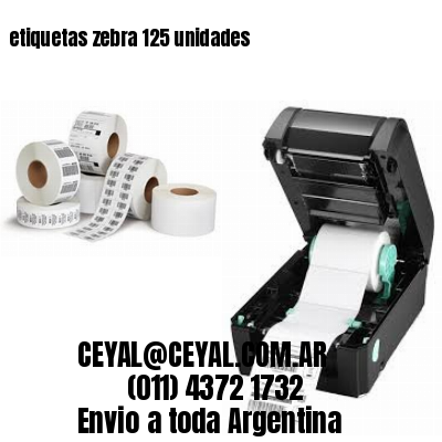 etiquetas zebra 125 unidades