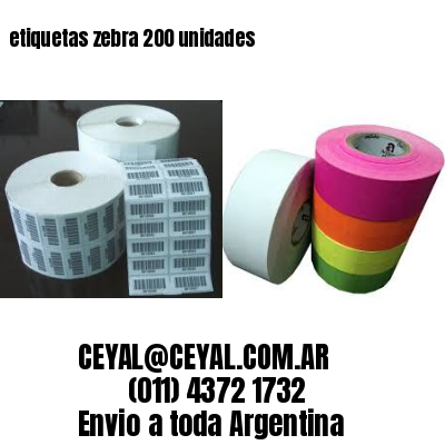 etiquetas zebra 200 unidades