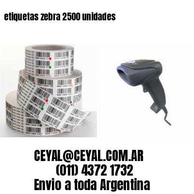 etiquetas zebra 2500 unidades
