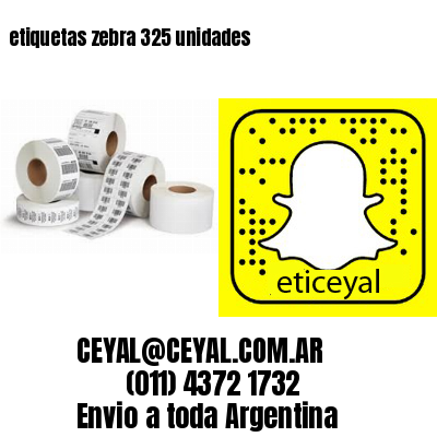 etiquetas zebra 325 unidades